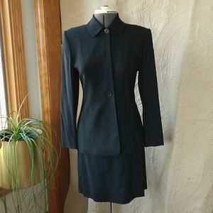JNY rayon/wool black skirt suit